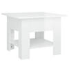 The Living Store Salontafel Wit - Hoogglans - 55 x 55 x 42 cm - Opbergschap