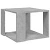 The Living Store Praktische woonkamertafel - 40 x 40 x 30 cm - bewerkt hout - betongrijs