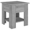 The Living Store Salontafel Trendy Grijs Sonoma Eiken - 40 x 40 x 42 cm - Opbergschap