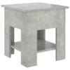 The Living Store salontafel bijzettafel - 40 x 40 x 42 cm - betongrijs - bewerkt hout