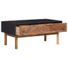 The Living Store Houten Salontafel - Massief Acaciahout - 90 x 50 x 40 cm - Met 2 lades