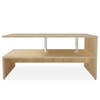 The Living Store Salontafel Modern Eiken - 90 x 59 x 42 cm - Stabiel en Duurzaam