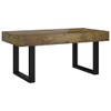 The Living Store Salontafel Iron - 90 x 45 x 40 cm - Donkerbruin/Zwart - MDF/IJzer