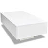 The Living Store Salontafel - Wit Hoogglans - Rechthoekig - 85x55x31 cm - MDF