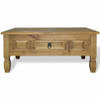 The Living Store Salontafel Corona - 100 x 60 x 45 cm - Massief grenenhout