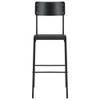 The Living Store Barstoelen - 2-Delige - Zwart - 41.5 x 59 x 116.5 cm - Stapelbaar