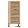 The Living Store Schoenenkast - Duurzaam hout - Voldoende opbergruimte - Stabiele ijzeren poot - Display functie -