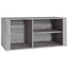 The Living Store Schoenenkast - Elegant - Opbergruimte - 100 x 35 x 45 cm - Ken- Grijs Sonoma Eiken - Materiaal-