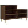 The Living Store Schoenenkast - Elegant - Houten poten - 5 vakken - Stevig blad - Flexibele installatie - 102 x 36 x 60