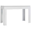 The Living Store Eettafel Spaanplaat - 120x60x76 cm - Hoogglans wit