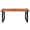 The Living Store Eettafel Industriële Stijl - 180 x 90 x 75 cm - Massief Acaciahout - Bruin/Zwart