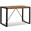 The Living Store Industriële Houten Eettafel - 120 x 60 x 76 cm - Meerkleurig