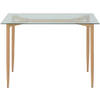 The Living Store Eettafel - Tafel met Glazen Tafelblad - 118 x 68 x 75 cm