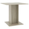 The Living Store Eetkamertafel Spaanplaat - 80 x 80 x 75 cm - Sonoma eiken