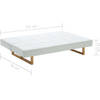 The Living Store Bedbank Kunstleer - 157 x 81 x 74.5 cm - Wit