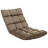 The Living Store vloerstoel Loungebed - Taupe - 100x50x13 cm