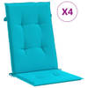 The Living Store Stoelkussen - turquoise - 120 x 50 x 3 cm - anti-slip - waterafstotend