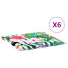 The Living Store Stoelkussens Vlinders en Bloemen - 40x40x3 cm - Oxford stof - Waterafstotend