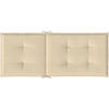 The Living Store Stoelkussens - Polyester - 120 x 50 x 3 cm - Beige