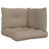 The Living Store Palletkussens - Polyester - Zachte vulling - Brede toepassing - Taupe - 60x61.5x10cm BxDxH