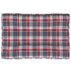 The Living Store Palletkussen - 120x80x12 cm - Rood ruitpatroon - Waterafstotend