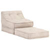 The Living Store Lounger - Modulaire stoel - 60 x 70 x 76 cm - Zacht aanvoelende stof