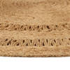 The Living Store Tapijt rond 90 cm gevlochten jute - Vloerkleed