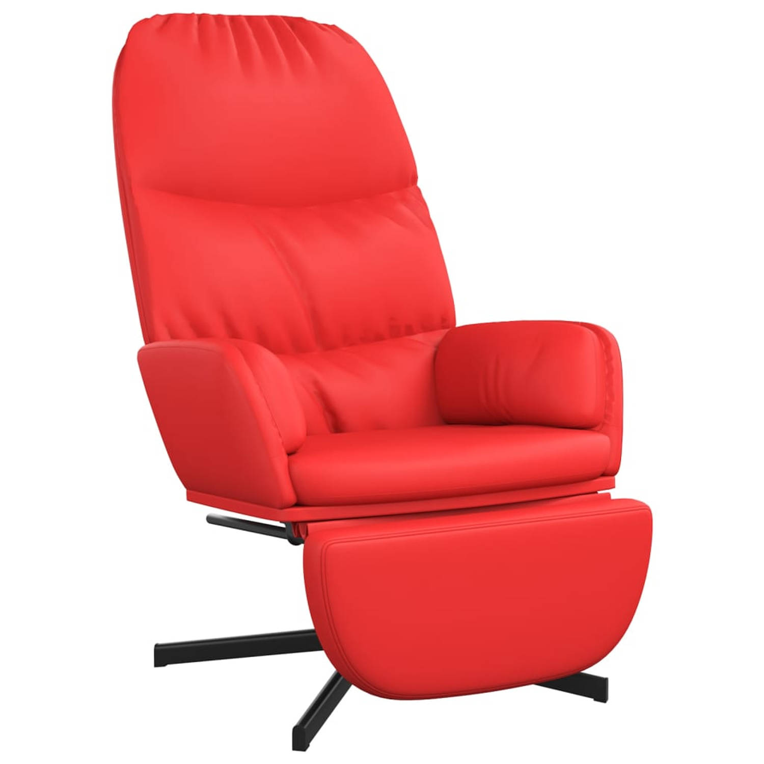 The Living Store Relaxstoel - Comfort - Stoel - 70 x 77 x 98 cm - Rood