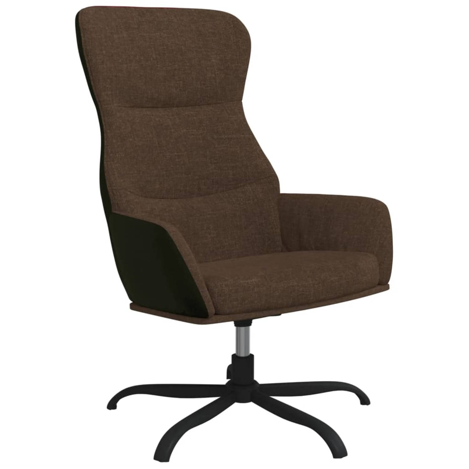 The Living Store Fauteuil - Optimaal zitcomfort - Bruin - 70 x 77 x 94 cm