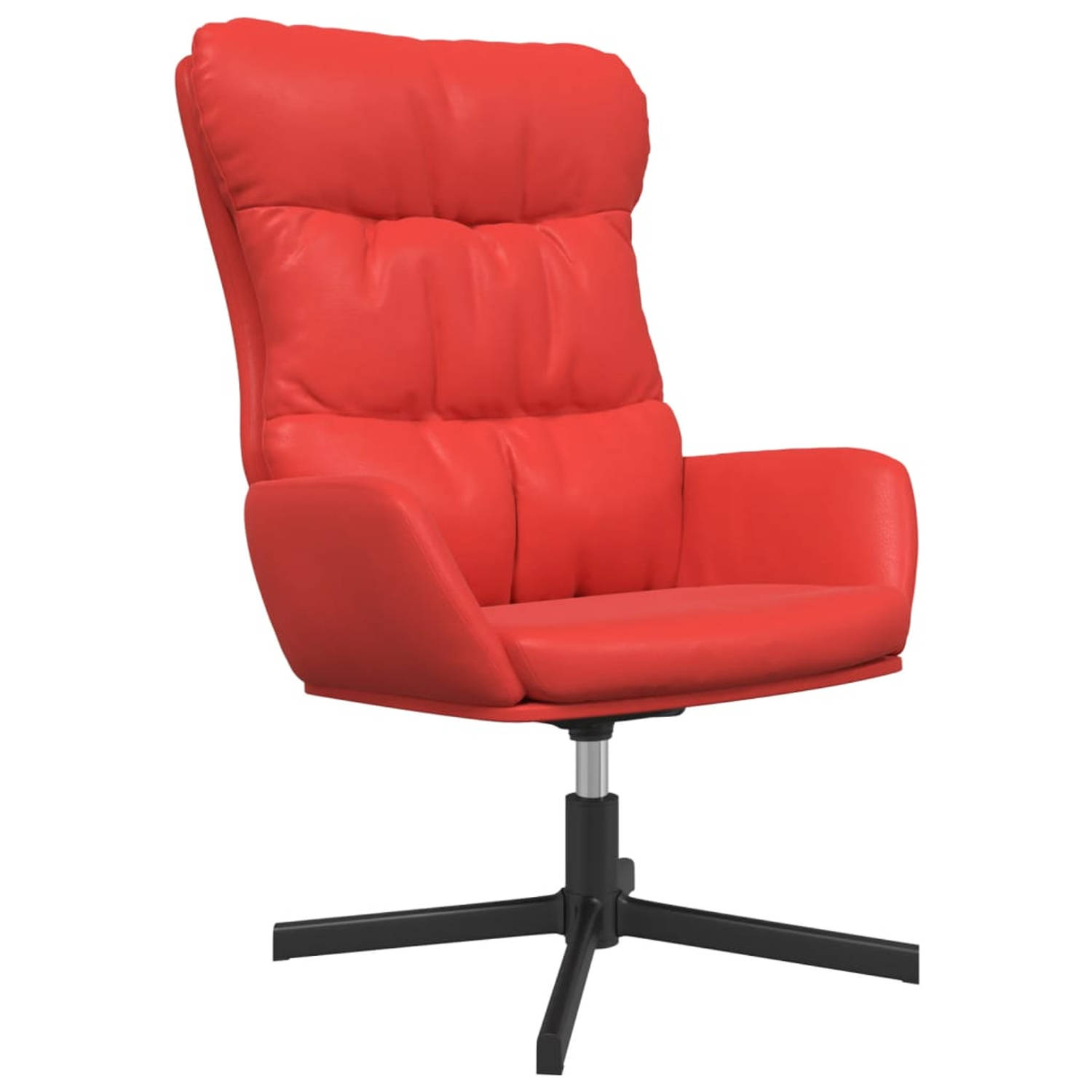 The Living Store Relaxstoel - Trendy - Stoelen - 70 x 77 x 98 cm - Rood