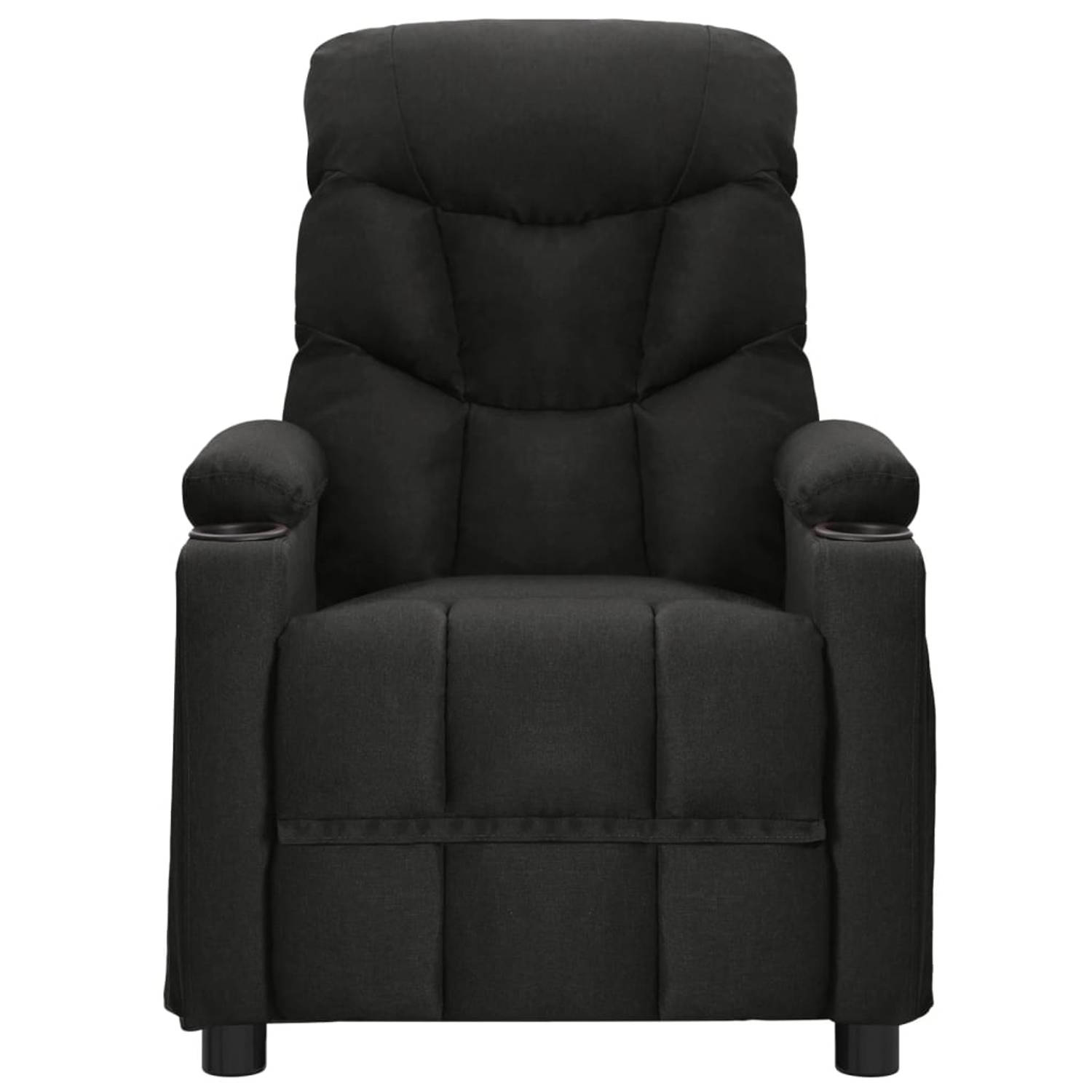 The Living Store Massagestoel stof zwart - Fauteuil