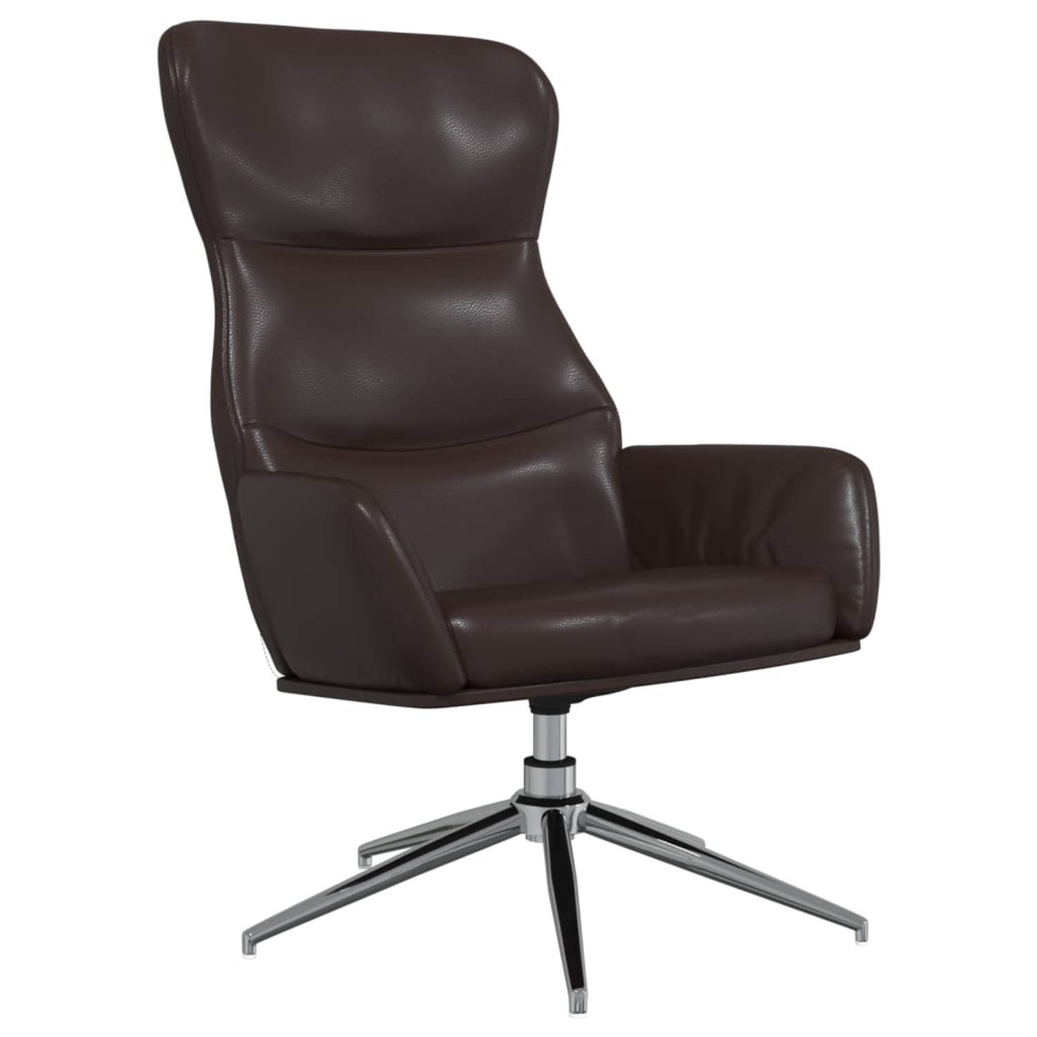 The Living Store Fauteuil - Kunstleer - 360 graden draaibaar - 70 x 77 x 94 cm