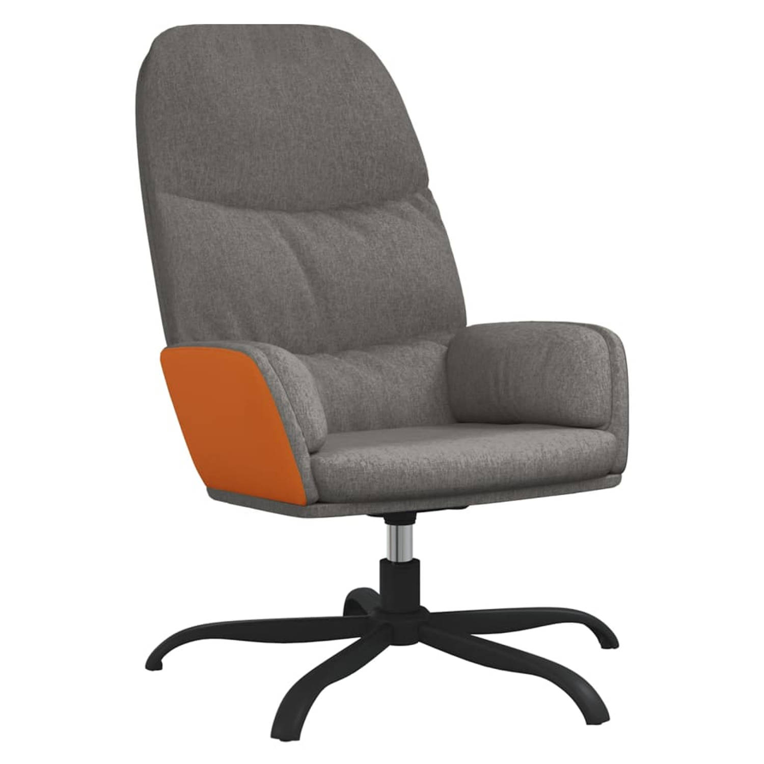 The Living Store Relaxstoel stof lichtgrijs - Fauteuil