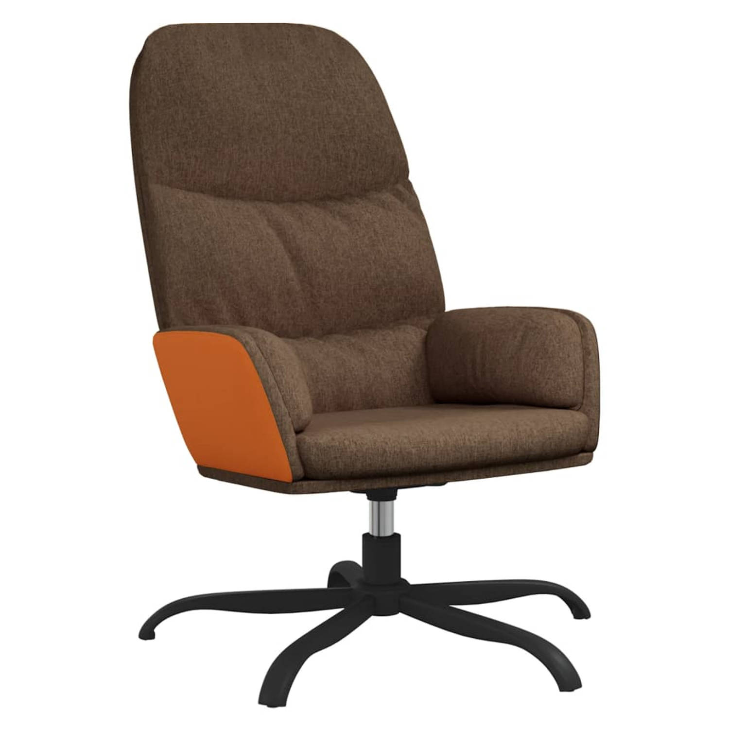 The Living Store Relaxstoel stof bruin - Fauteuil