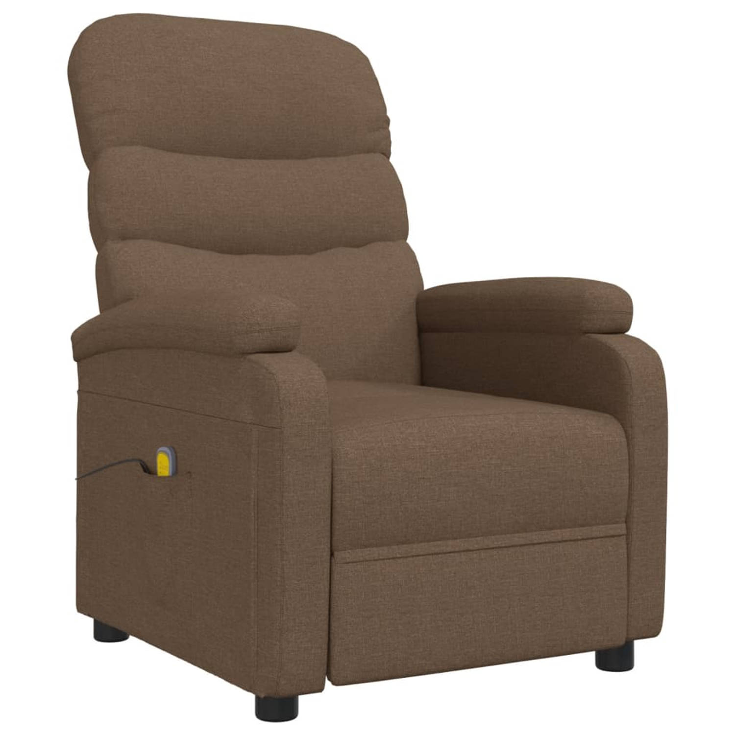 The Living Store Massagestoel stof bruin - Fauteuil