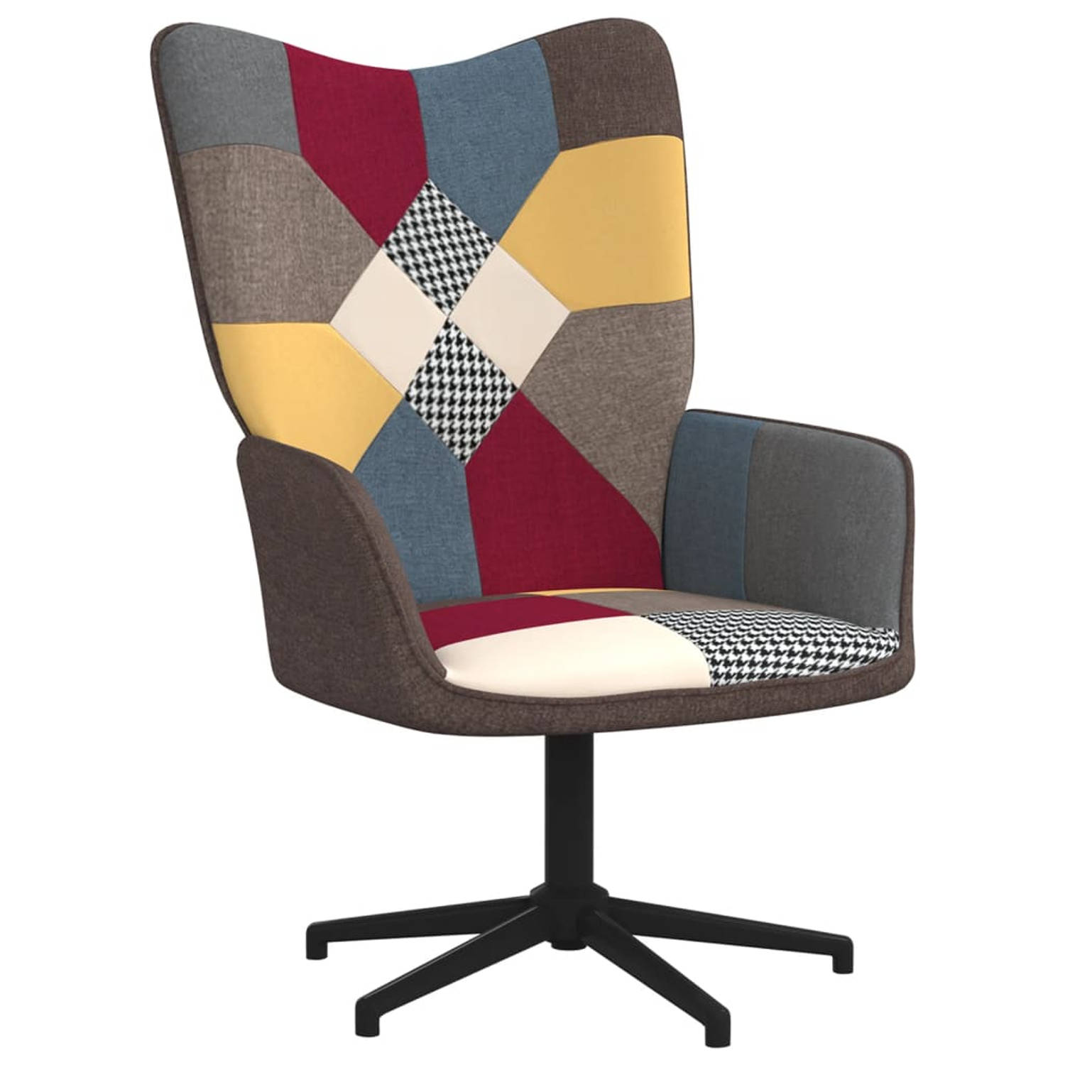 The Living Store Relaxstoel patchwork stof - Fauteuil
