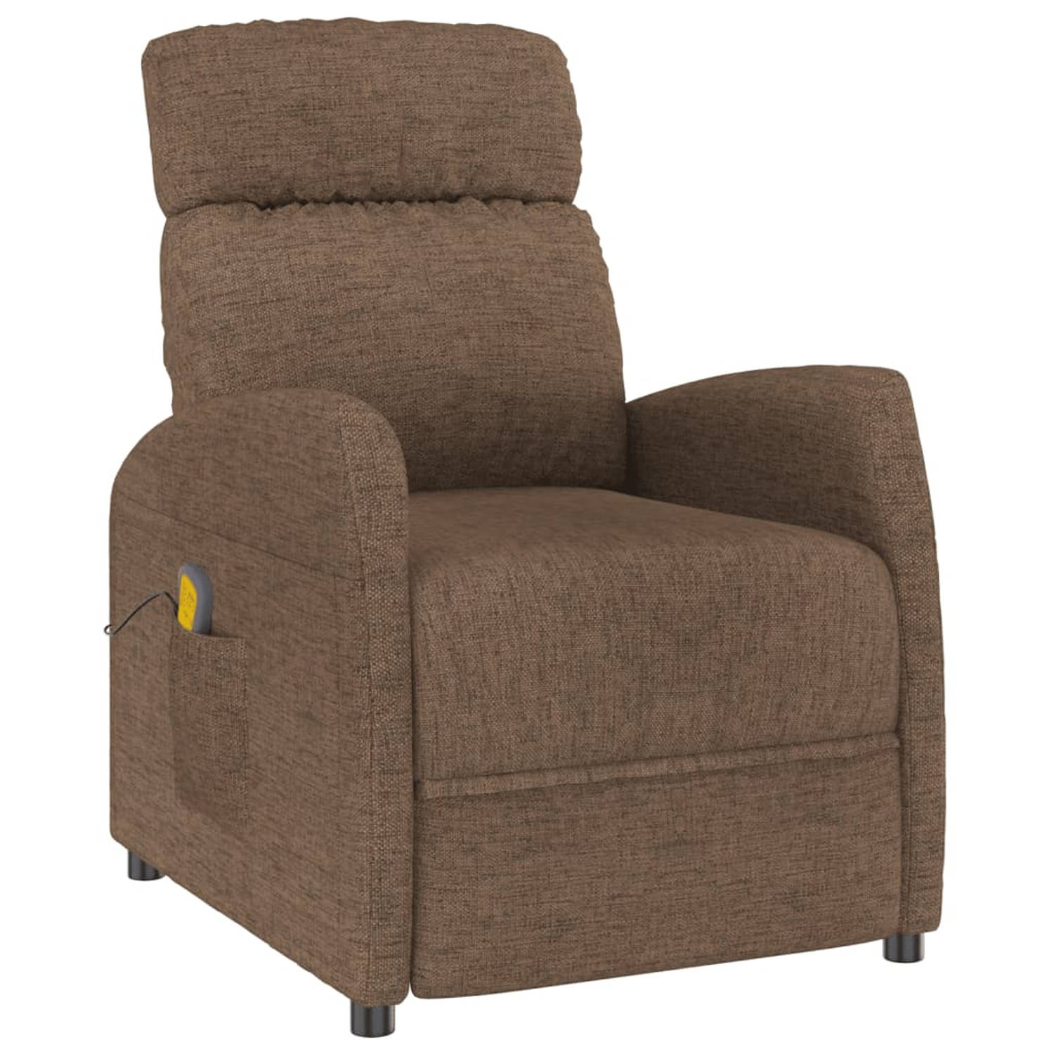 The Living Store Massagestoel stof bruin - Fauteuil