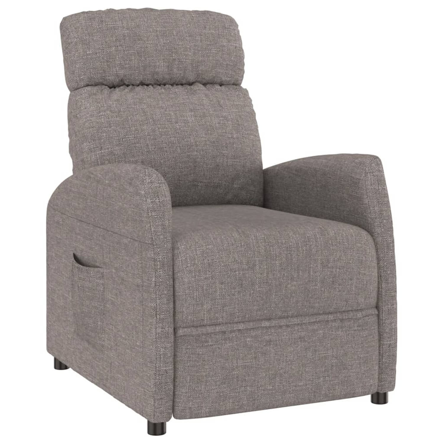 The Living Store Verstelbare Fauteuil - Stof - 67 x 86 x 100 cm - Taupe