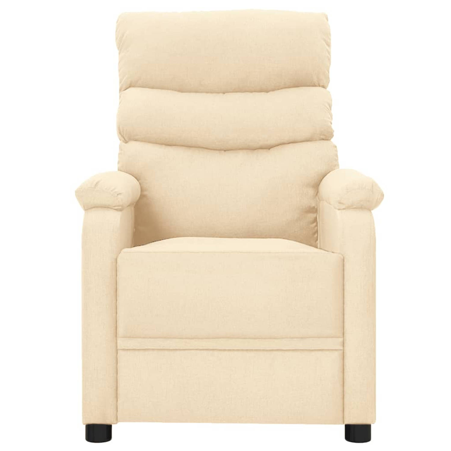 The Living Store Massagestoel stof crèmekleurig - Fauteuil