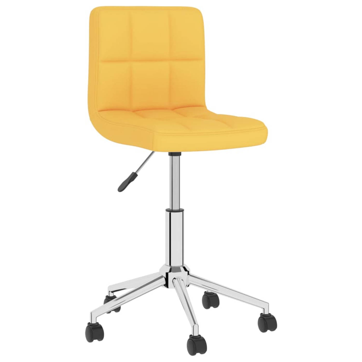 The Living Store draaibare eetkamerstoelen - mosterdgeel - 40 x 47 x (74.5 - 86) cm