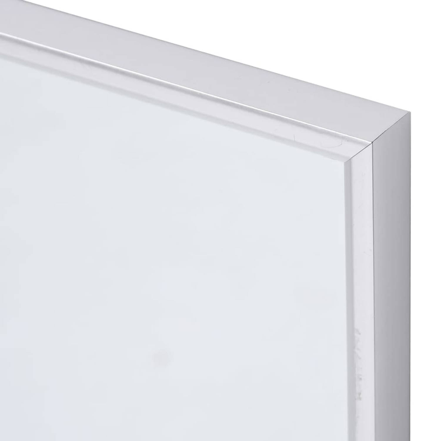 The Living Store Spiegel - Zilver - 100 x 60 cm - Glas en PVC