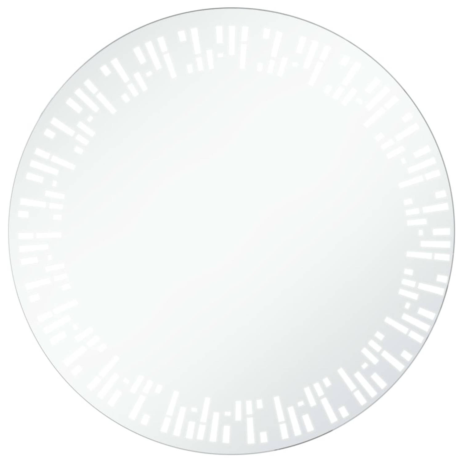 The Living Store LED-spiegel IP44 60 cm diameter zilver 6 W