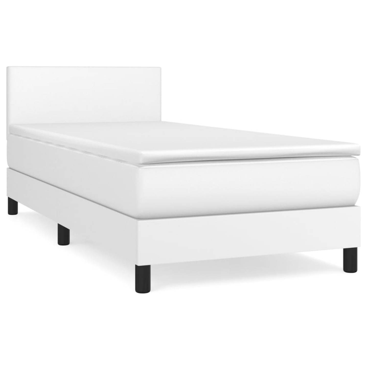 The Living Store Boxspringbed - - Bed - 203 x 80 x 78/88 cm - Duurzaam kunstleer