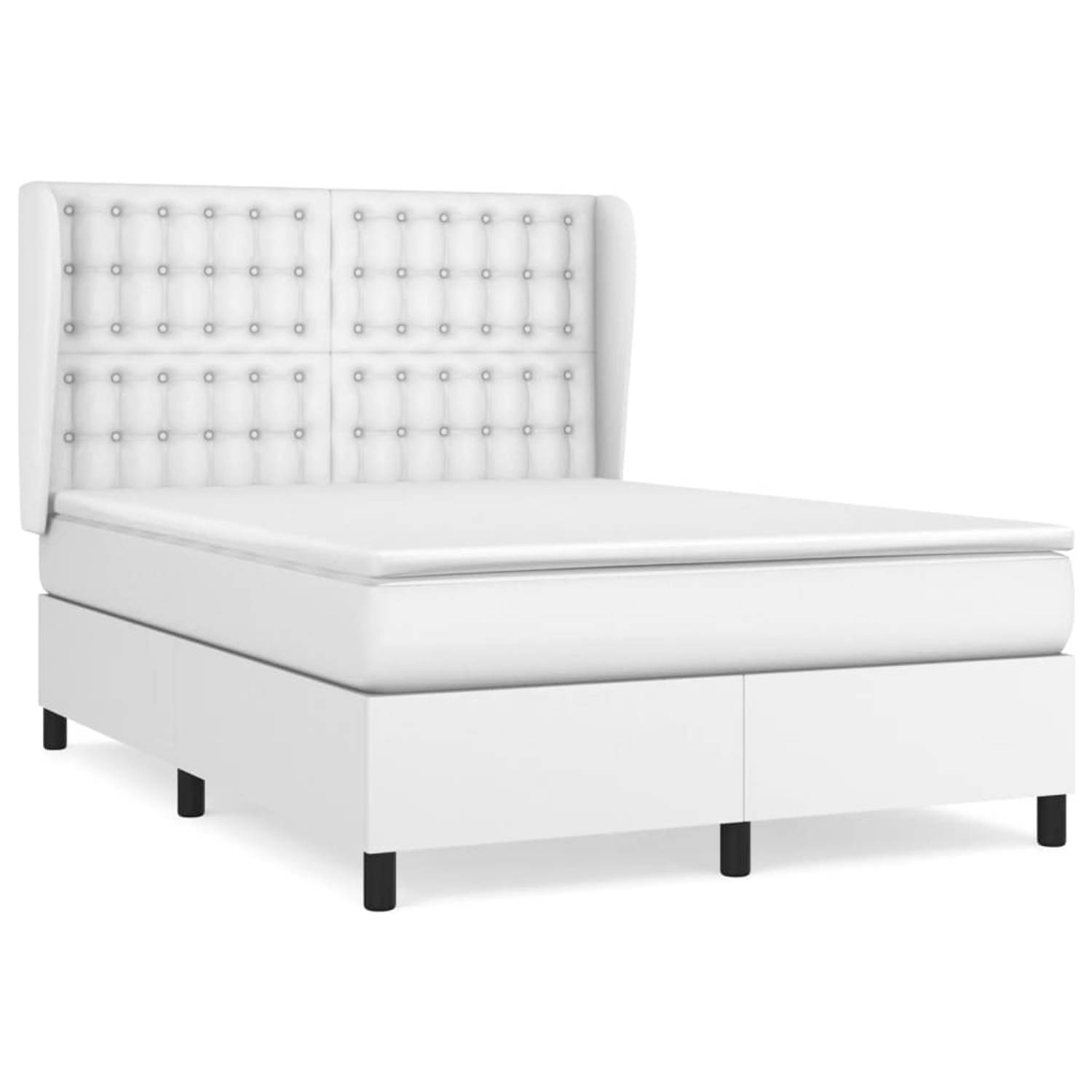 The Living Store Boxspringbed - Comfort - Bed - 140 x 200 cm - Kunstleer