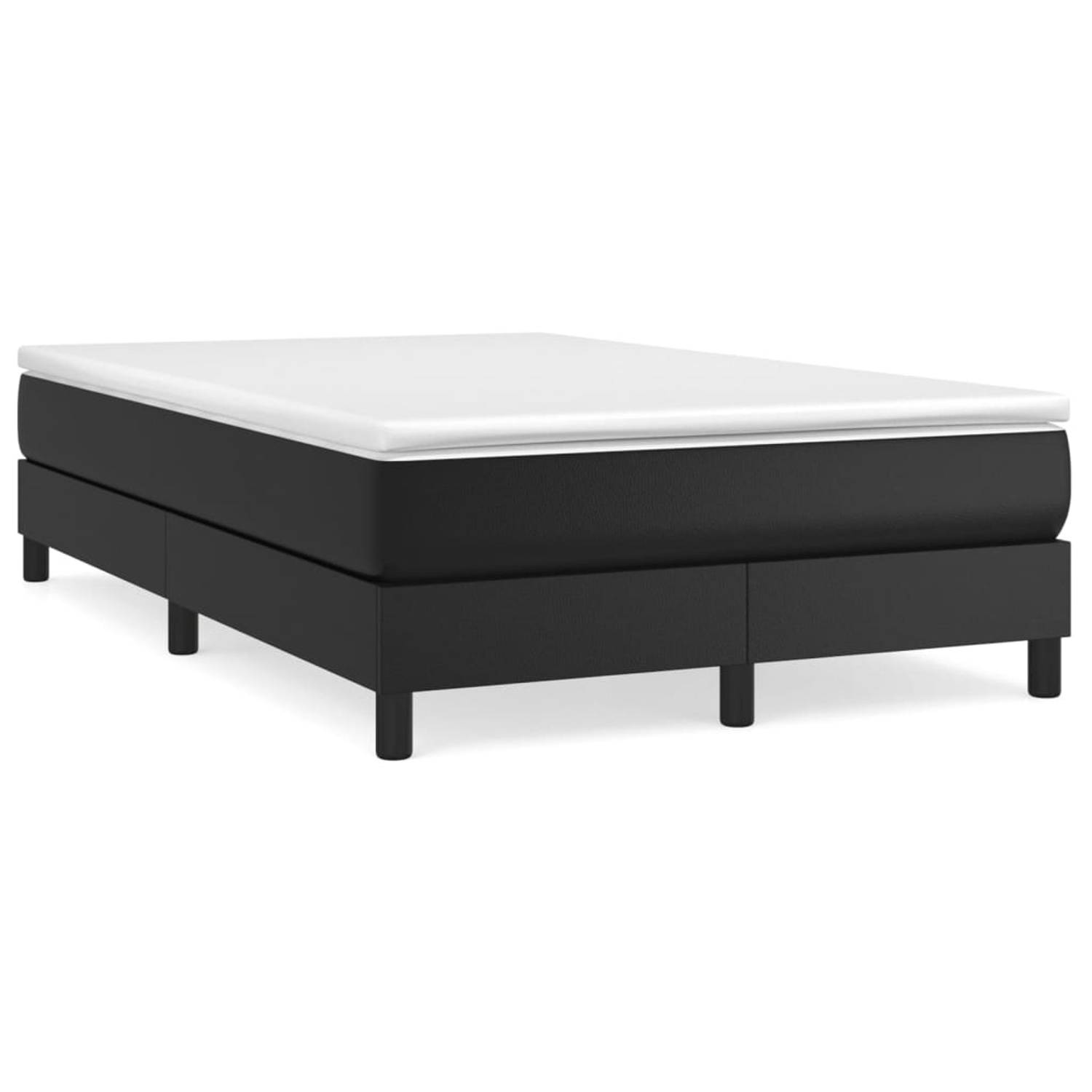 The Living Store Boxspring met matras kunstleer zwart 120x200 cm - Boxspring - Boxsprings - Bed - Slaapmeubel - Boxspringbed - Boxspring Bed - Tweepersoonsbed - Bed Met Matras - Be