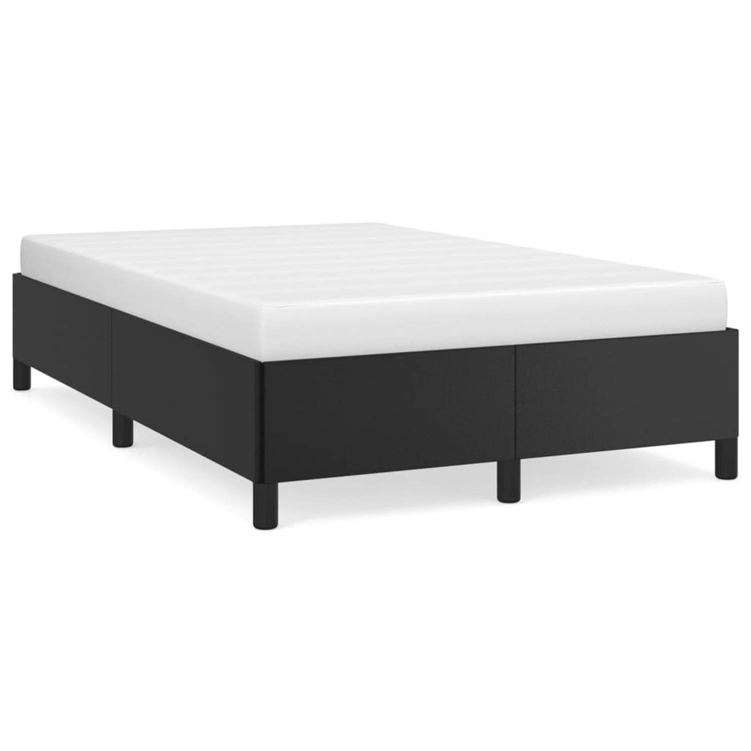 The Living Store Bedframe kunstleer zwart 120x200 cm - Bedframe - Bedframes - Bed - Slaapmeubel - Bedbodem - Ledikant - Tweepersoonsbed - Slaapbed - Bedden - Slaapmeubels - Slaapme