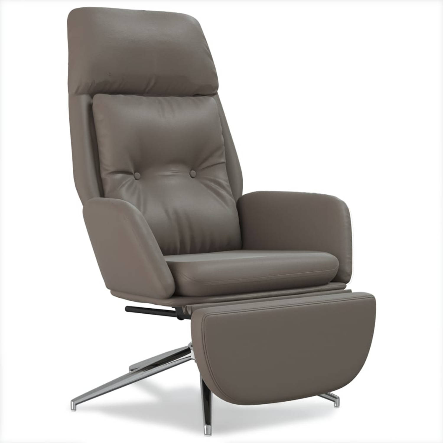 The Living Store Relaxstoel - Comfort - Stoelen - 70 x 77 x 94 cm - Draaibaar en inclusief voetenbank