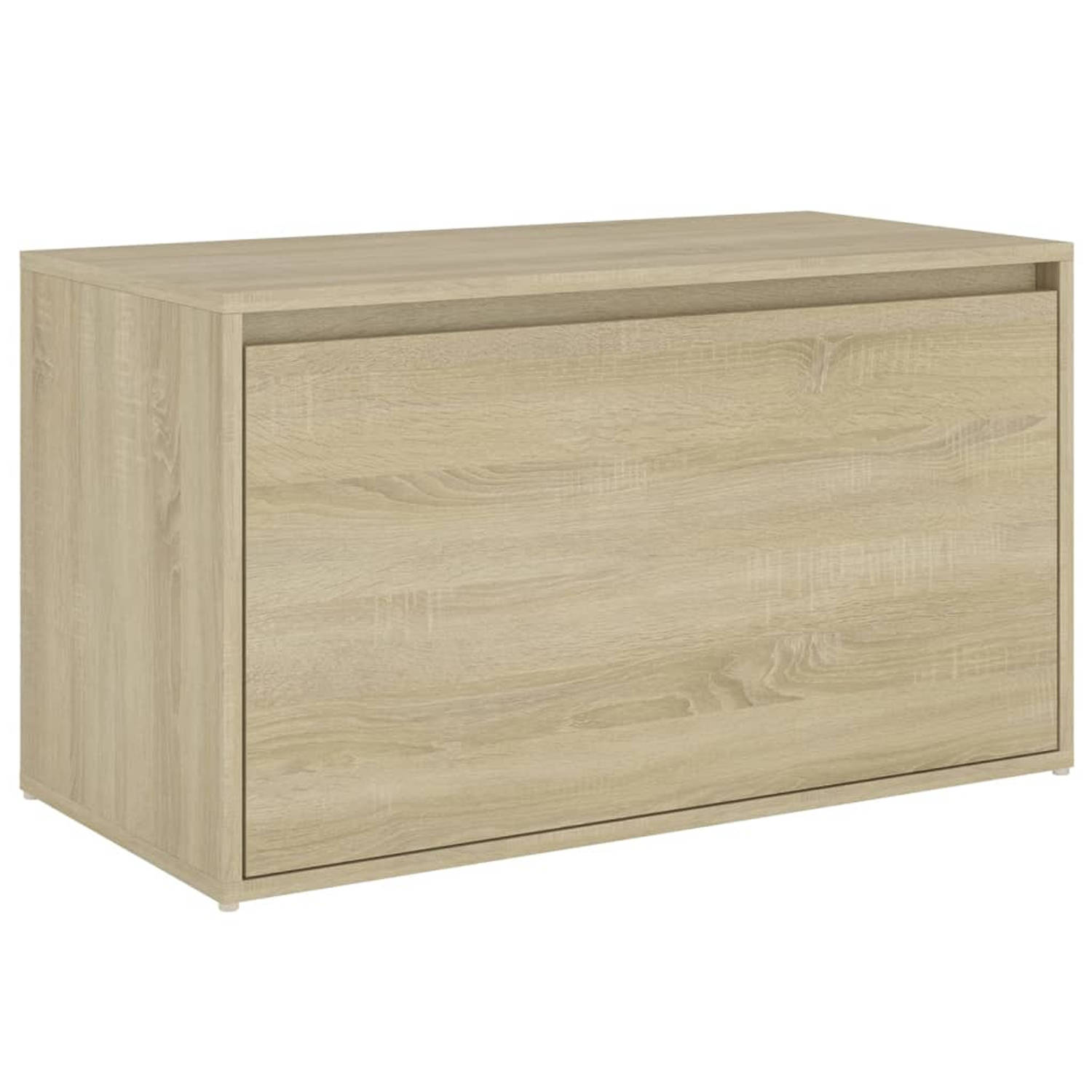 The Living Store Halbank 80x40x45 cm spaanplaat sonoma eikenkleurig - Hocker