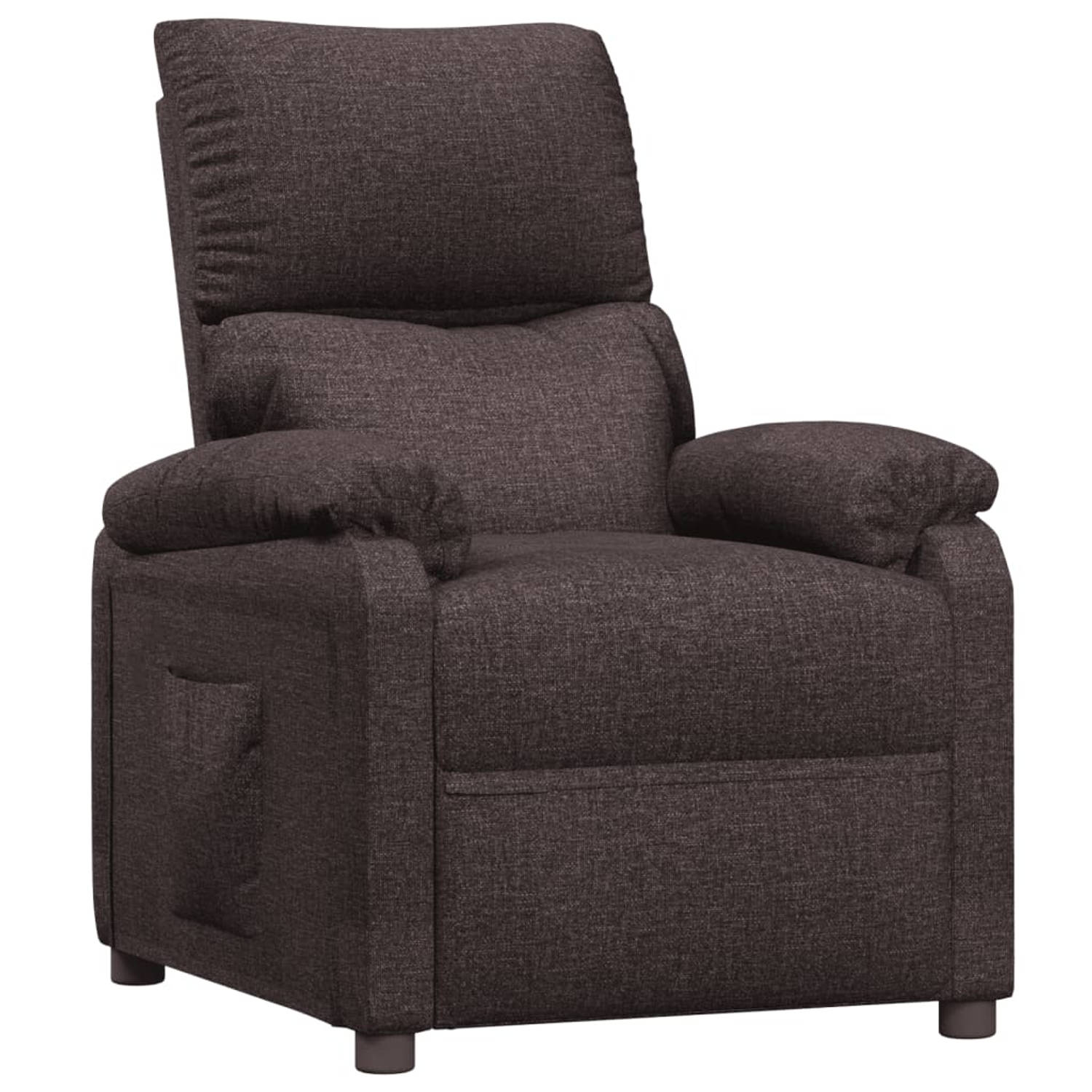 The Living Store Verstelbare Fauteuil - Donkerbruin - 71.5x93x98 cm - Comfortabel - verstelbaar design