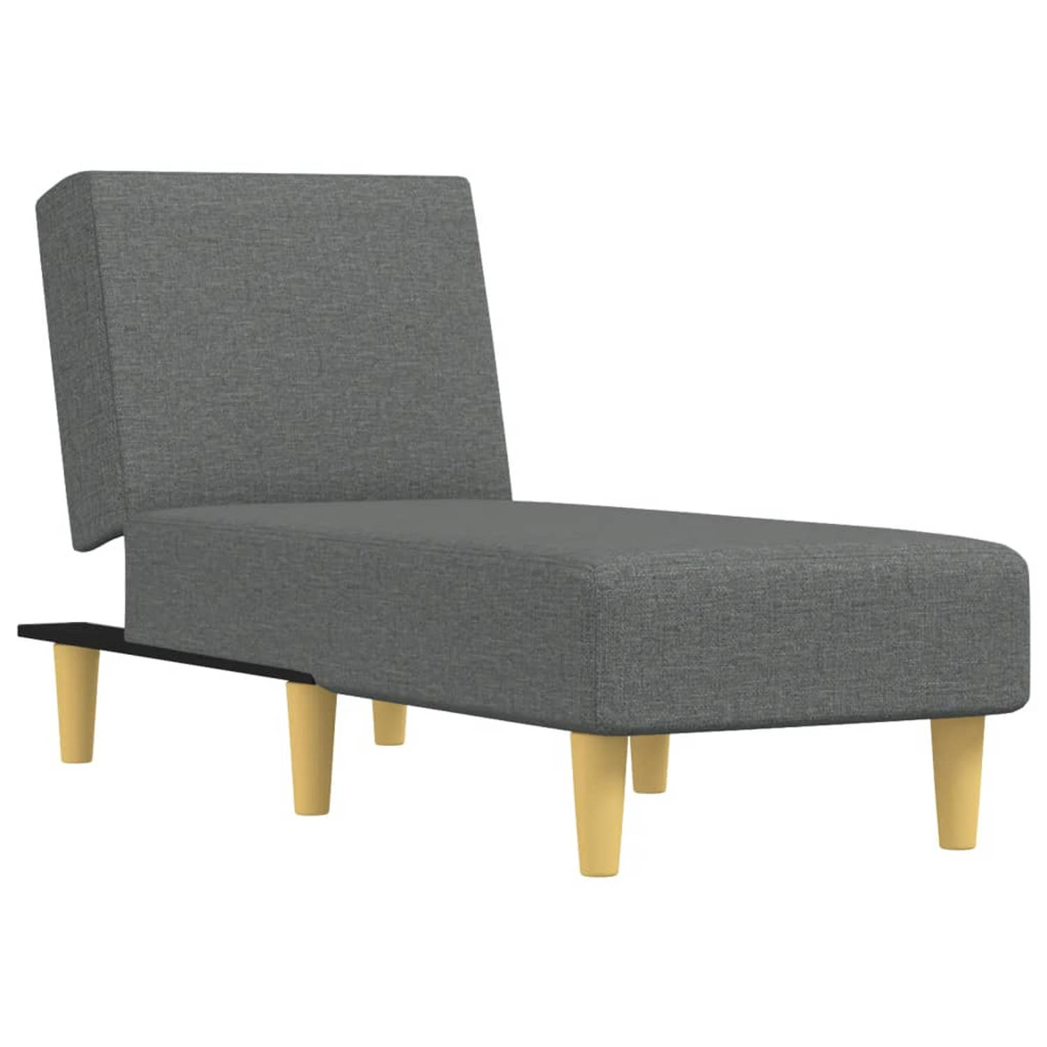 The Living Store Chaise longue stof donkergrijs - Chaise longue